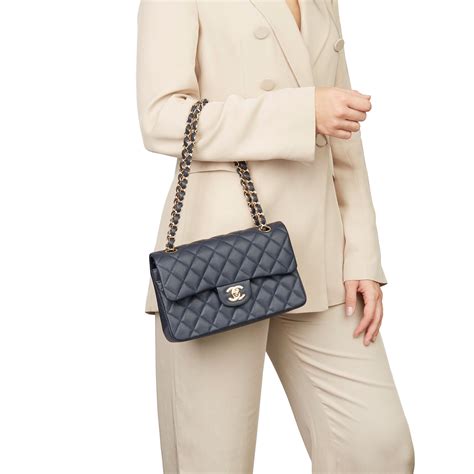 chanel classic flap navy|chanel classic flap small price.